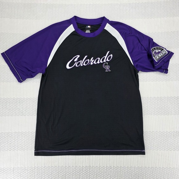 Mlb Genuine Merchandise Other - Colorado Rockies MLB Cool Base Pullover Purple Black Batting Practice Size XL